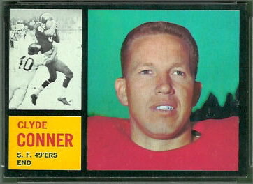 Clyde Conner 1962 Topps football card Clyde Conner 1962 Topps football card