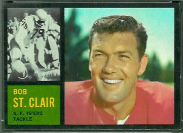 Bob St. Clair 1962 Topps football card