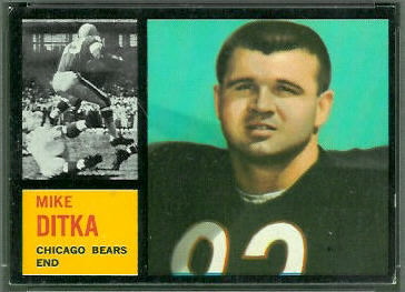 Mike Ditka 1962 Topps football card