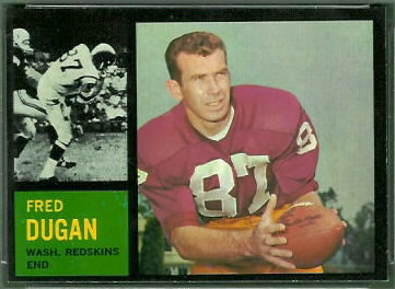 Fred Dugan 1962 Topps football card