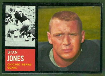 Stan Jones 1962 Topps football card