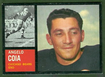 Angelo Coia 1962 Topps football card Angelo Coia 1962 Topps football card