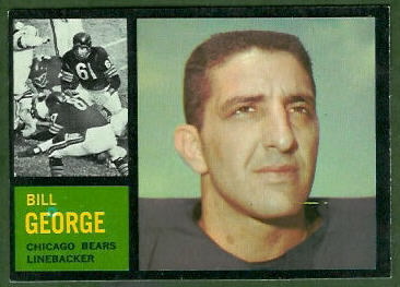 Bill George 1962 Topps football card