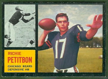 Richie Petitbon 1962 Topps football card Richie Petitbon 1962 Topps football card
