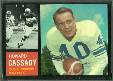 Howard Cassady 1962 Topps football card