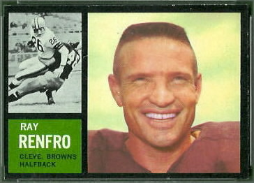 Ray Renfro 1962 Topps football card