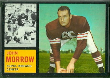 John Morrow 1962 Topps football card