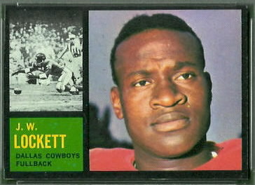 J.W. Lockett 1962 Topps football card