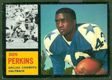 Don Perkins 1962 Topps football card