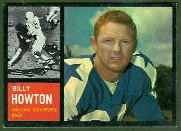 Bill Howton 1962 Topps football card