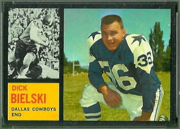 Dick Bielski 1962 Topps football card