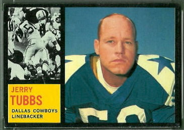 Jerry Tubbs 1962 Topps football card