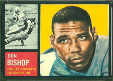 Don Bishop 1962 Topps football card