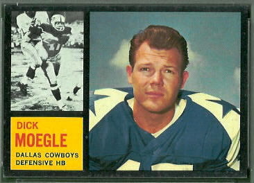 Dick Moegle 1962 Topps football card