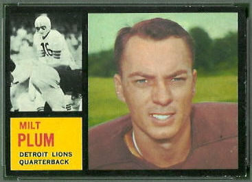 Milt Plum 1962 Topps football card