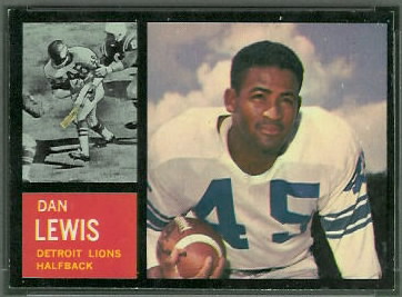 Dan Lewis 1962 Topps football card