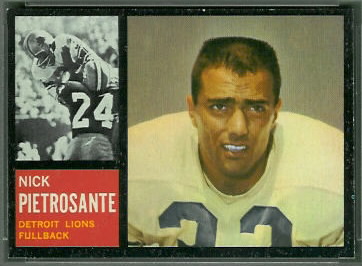 Nick Pietrosante 1962 Topps football card