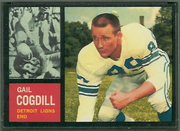 Gail Cogdill 1962 Topps football card