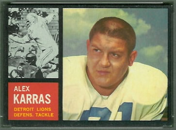 Alex Karras 1962 Topps football card Alex Karras 1962 Topps football card