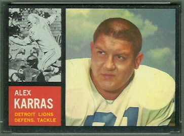 Alex Karras 1962 Topps football card