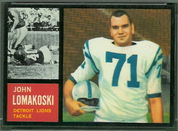 John Lomakoski 1962 Topps football card