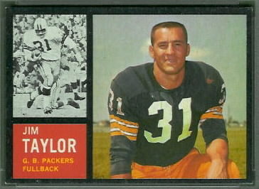 Jim Taylor 1962 Topps football card Jim Taylor 1962 Topps football card