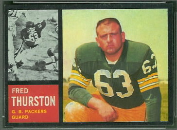 Fuzzy Thurston 1962 Topps football card