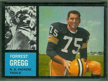 Forrest Gregg 1962 Topps football card