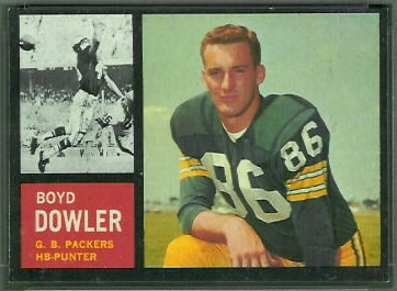 Boyd Dowler 1962 Topps football card Boyd Dowler 1962 Topps football card