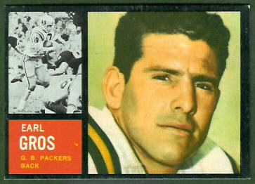 Earl Gros 1962 Topps football card