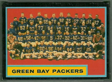 Green Bay Packers Team 1962 Topps football card