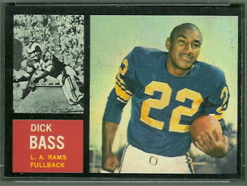 Dick Bass 1962 Topps football card