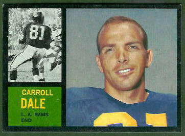 Carroll Dale 1962 Topps football card