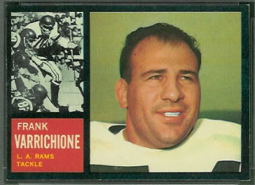 Frank Varrichione 1962 Topps football card