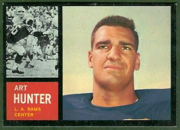 Art Hunter 1962 Topps football card