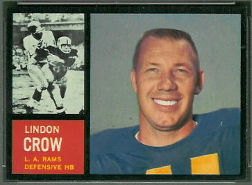 Lindon Crow 1962 Topps football card