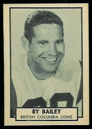 By Bailey 1962 Topps CFL football card