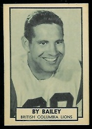 By Bailey 1962 Topps CFL football card By Bailey 1962 Topps CFL football card