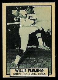 Willie Fleming 1962 Topps CFL football card