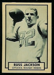 Russ Jackson 1962 Topps CFL football card