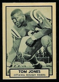 Tom Jones 1962 Topps CFL football card