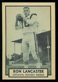 Ron Lancaster 1962 Topps CFL football card