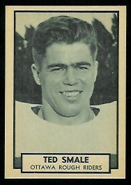 Ted Smale 1962 Topps CFL football card