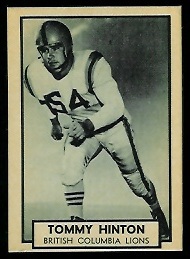 Tom Hinton 1962 Topps CFL football card Tom Hinton 1962 Topps CFL football card