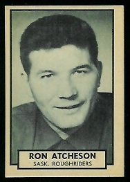 Ron Atchison 1962 Topps CFL football card