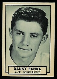 Danny Banda 1962 Topps CFL football card