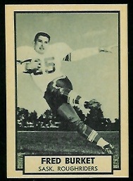 Ferd Burket 1962 Topps CFL football card Ferd Burket 1962 Topps CFL football card
