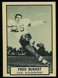 Ferd Burket 1962 Topps CFL football card