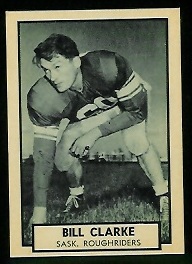 Bill Clarke 1962 Topps CFL football card