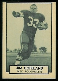 Jim Copeland 1962 Topps CFL football card